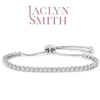 Lab Created 1 Carat Sparkling Moissanite Adjustable Bolo Slide Tennis Bracelet