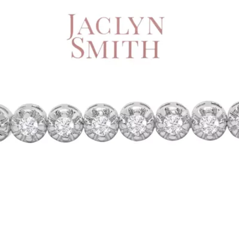 Lab Created 1 Carat Sparkling Moissanite Adjustable Bolo Slide Tennis Bracelet