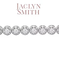 Lab Created 1 Carat Sparkling Moissanite Adjustable Bolo Slide Tennis Bracelet