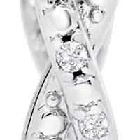 Lab Created 1/2 Carat Sparkling Moissanite Infinity Hoop Earrings, 1 Inch