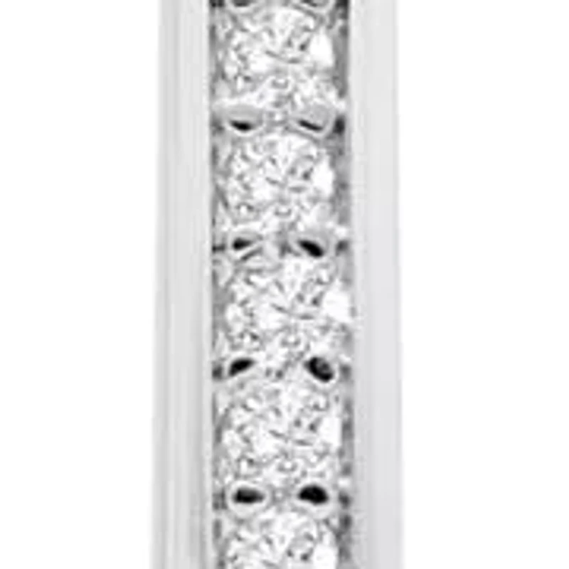 Lab Created 1/4 Carat Oval Shape Sparkling Moissanite Hoop Earrings, 1 Inch