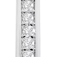 Lab Created 1/4 Carat Oval Shape Sparkling Moissanite Hoop Earrings, 1 Inch