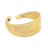 Jaclyn Smith Luminescent Wide Gold Cuff Bracelet