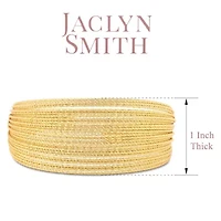 Jaclyn Smith Luminescent Wide Gold Cuff Bracelet