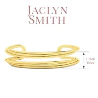 Jaclyn Smith Split Gold Cuff Bracelet