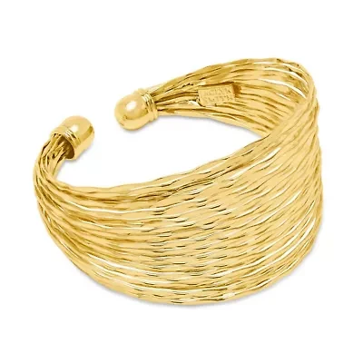 Jaclyn Smith Wide Gold Cuff Bracelet