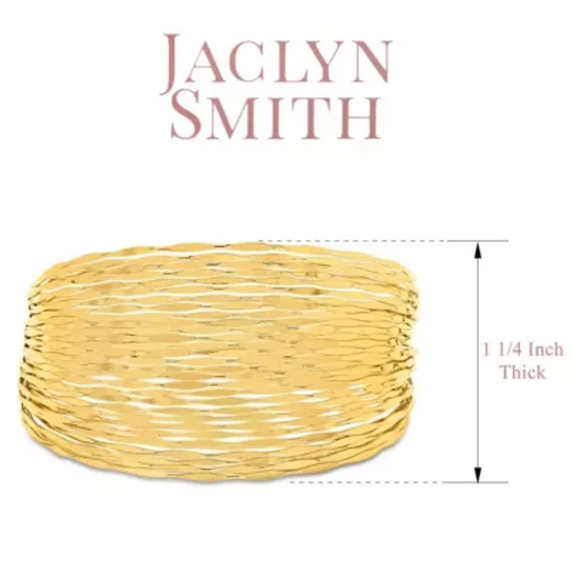 Jaclyn Smith Wide Gold Cuff Bracelet