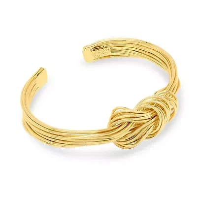 Jaclyn Smith Knotted Gold Cuff Bracelet