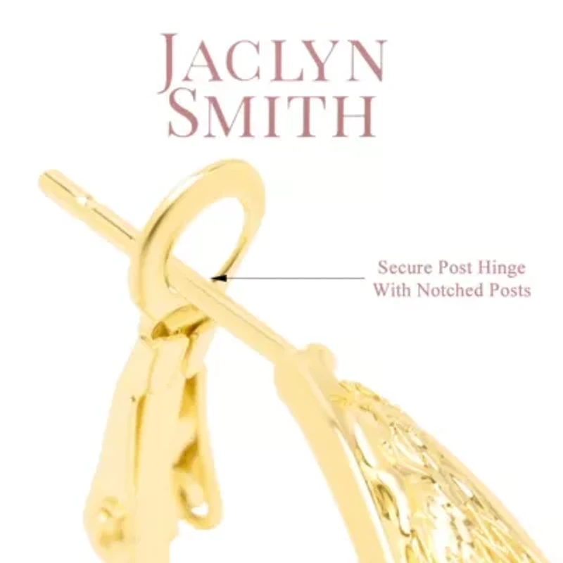 Jaclyn Smith Mesh Hoop Earrings in Gold