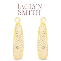 Jaclyn Smith Mesh Hoop Earrings in Gold