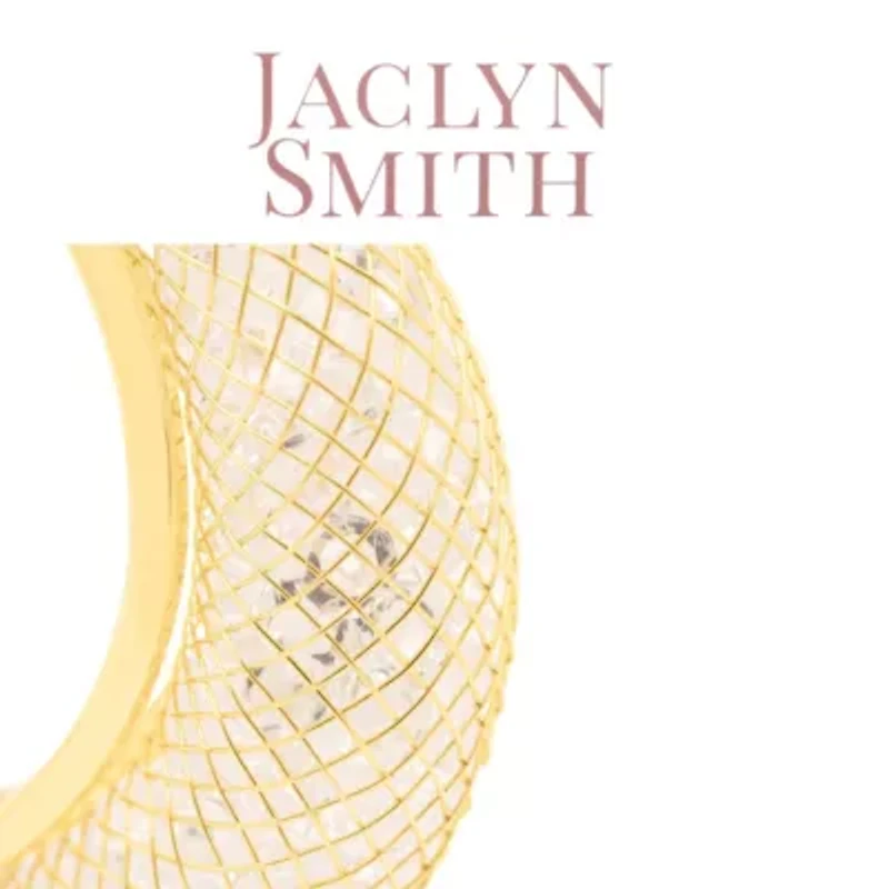 Jaclyn Smith Mesh Hoop Earrings in Gold