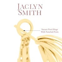 Jaclyn Smith Curved Hoop Earrings In Gold
