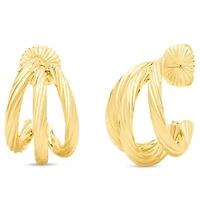 Jaclyn Smith Split Hoop Earrings In Gold