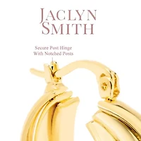 Jaclyn Smith Retro Hoop Earrings In Gold