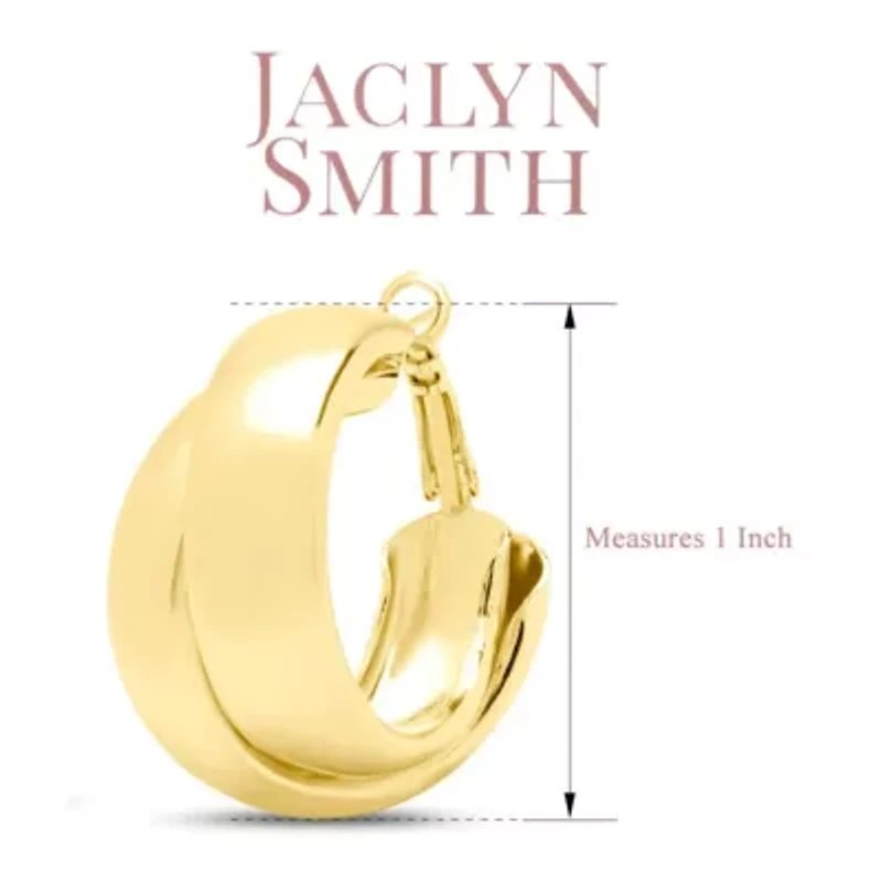 Jaclyn Smith Intertwined Hoop Earrings In Gold