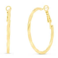 Jaclyn Smith Classic Hoop Earrings In Gold