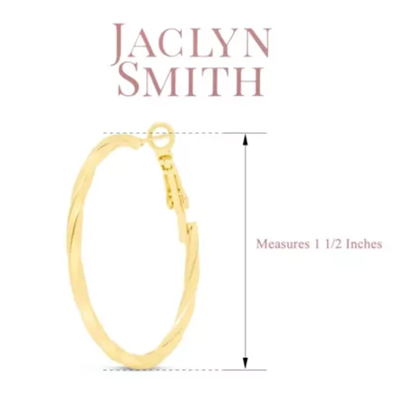 Jaclyn Smith Classic Hoop Earrings In Gold