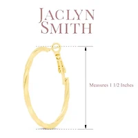Jaclyn Smith Classic Hoop Earrings In Gold