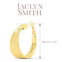 Jaclyn Smith Luminescent Hoop Earrings In Gold