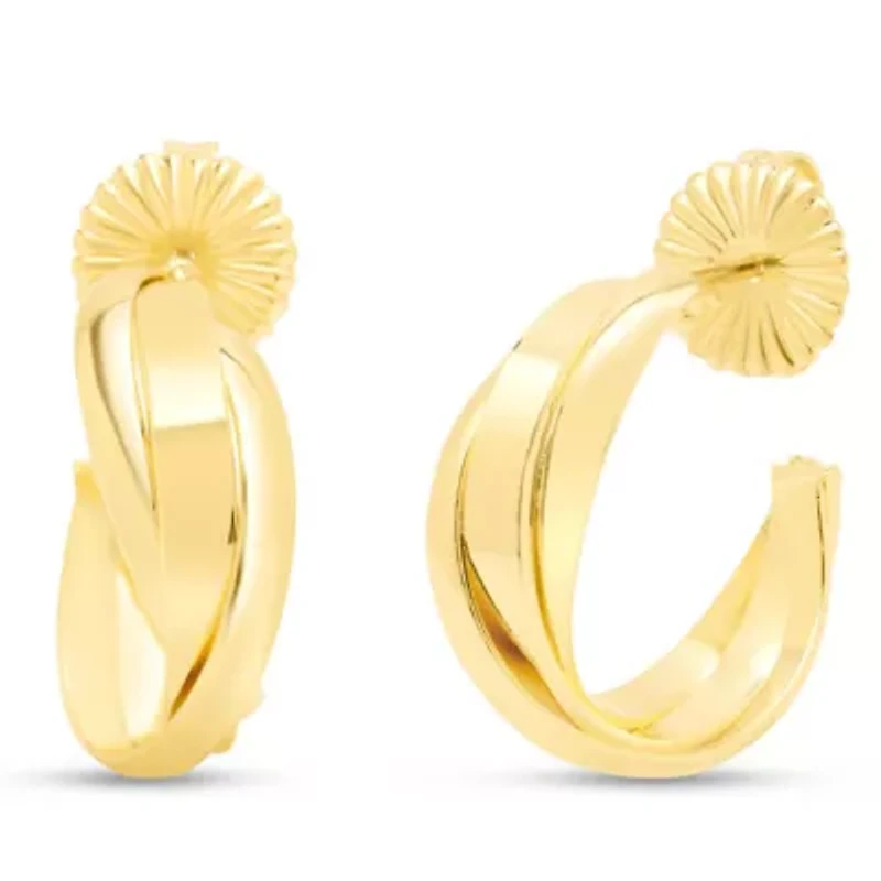 Jaclyn Smith Thick Hoop Earrings In Gold