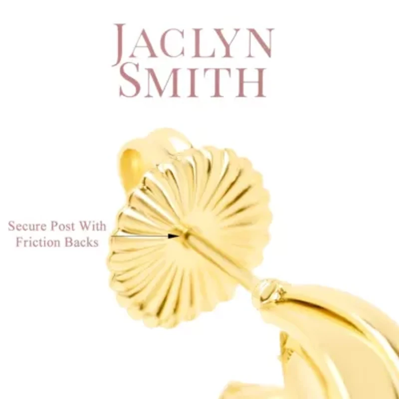 Jaclyn Smith Thick Hoop Earrings In Gold