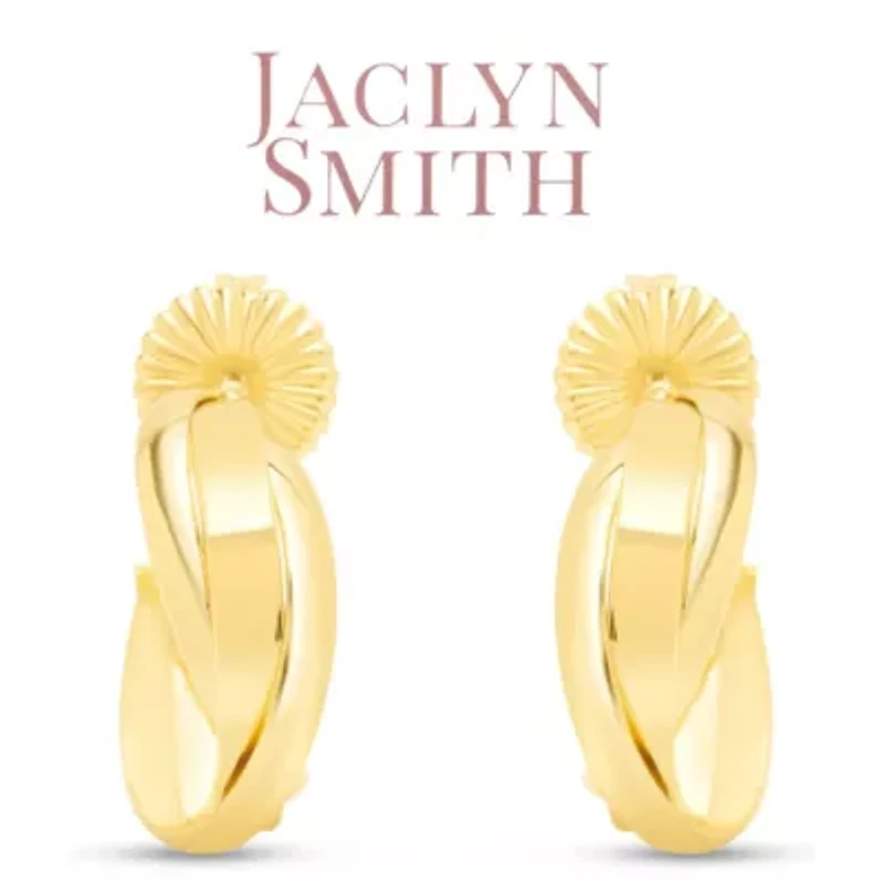 Jaclyn Smith Thick Hoop Earrings In Gold