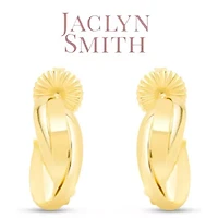 Jaclyn Smith Thick Hoop Earrings In Gold