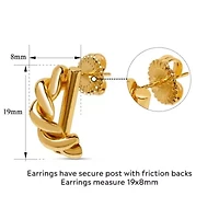 Martha Stewart Textured Gold Hoop Earrings