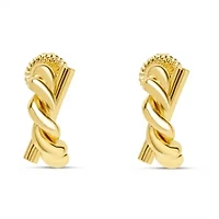 Martha Stewart Textured Gold Hoop Earrings