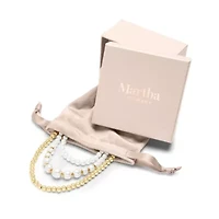 Three Strand Pearl and Ball Necklace In Gold