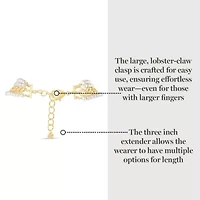 Four Strand Pearl and Chain Necklace In Gold