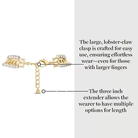 Four Twisted Strand Pearl and Chain Necklace In Gold, Long