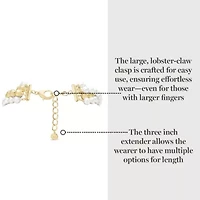 Five Strand Pearl and Gold Ball Twisted Necklace In Gold