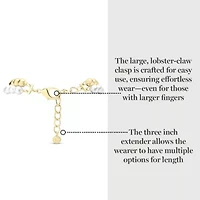 Pearl and Gold Ball Necklace In Gold