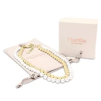 Pearl and Gold Ball Necklace In Gold