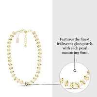 Elegant Gold and Pearl Necklace, 18 Inches For Women