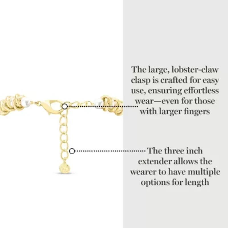 Elegant Gold and Pearl Necklace, 18 Inches For Women