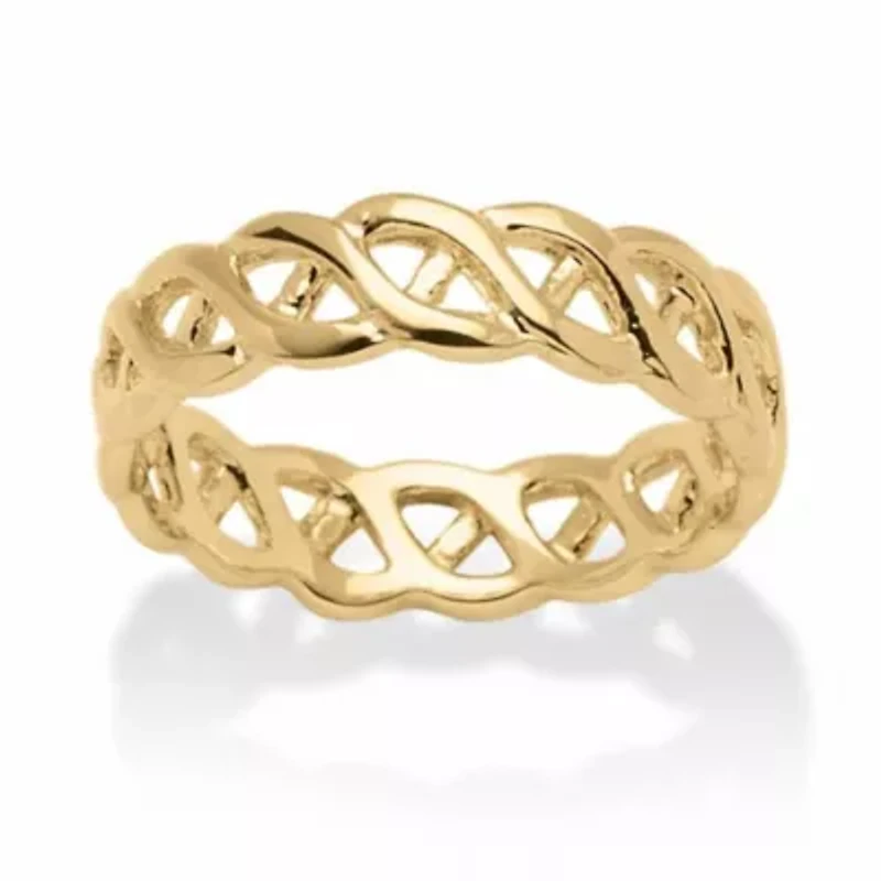 Braided Link Ring Gold-Plated