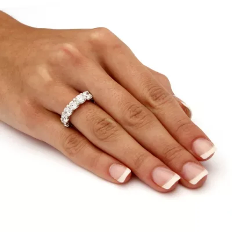 3.50 CTW Cubic Zirconia Anniversary Ring Platinum-plated Sterling Silver