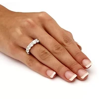 3.50 CTW Cubic Zirconia Anniversary Ring Platinum-plated Sterling Silver