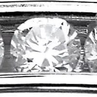 Simulated Birthstone Silver Eternity Band