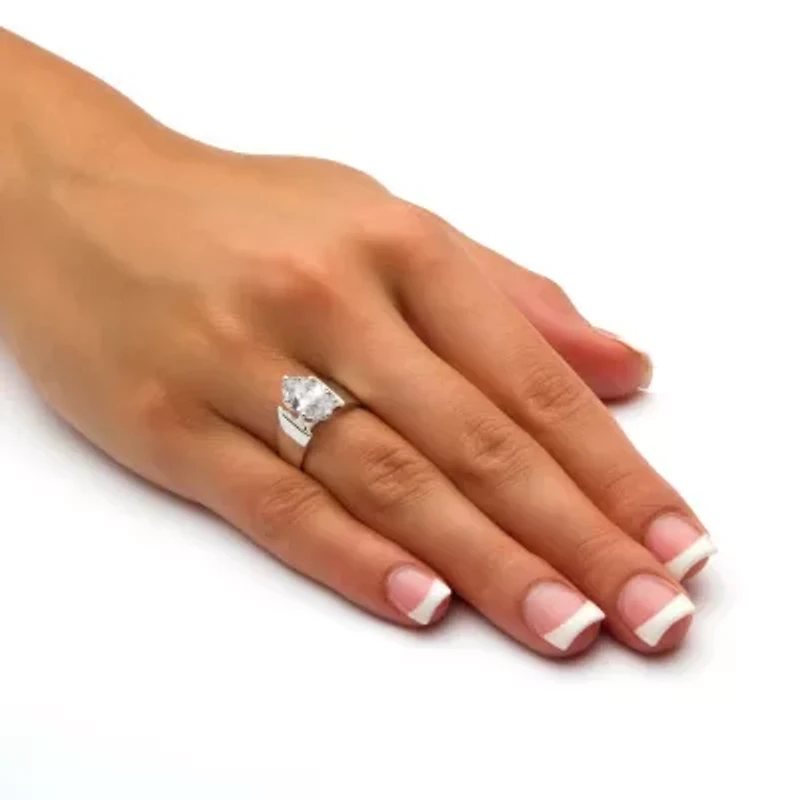 2.48 TCW Marquise-Cut Cubic Zirconia .925 Sterling Silver Ring
