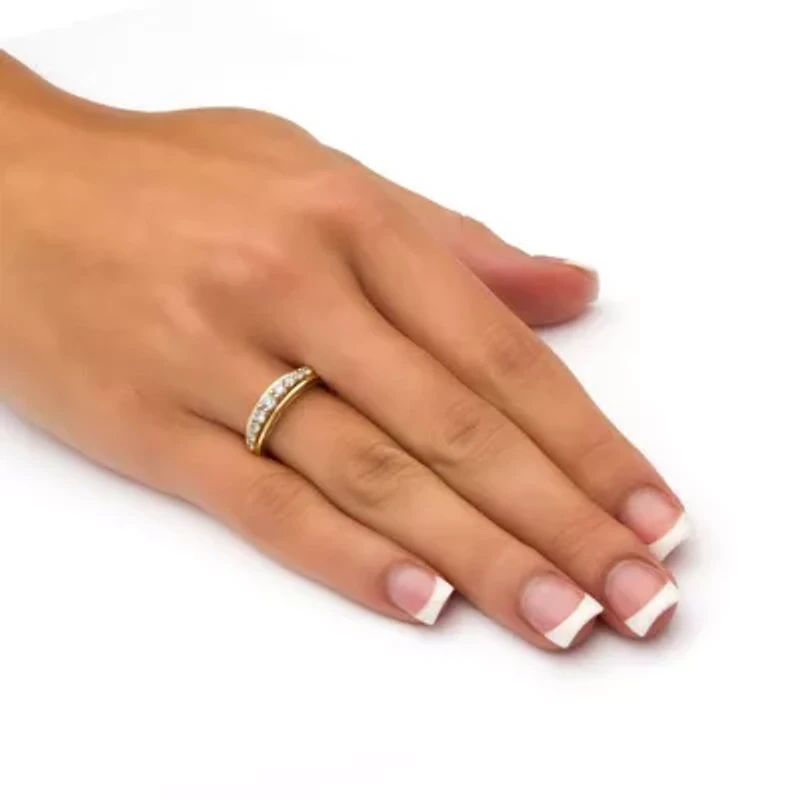 .93 TCW Round Cubic Zirconia Ring 10k Gold