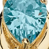 Birthstone and Crystal 18k Gold-Plated Ring