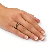 Birthstone Gold-Plated "X & O" Ring