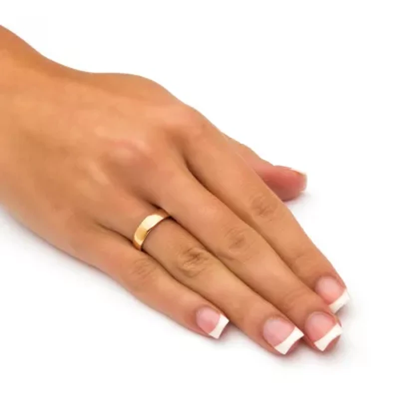 Polished Wedding Band 14k Gold Plated Sterling Silver 5mm