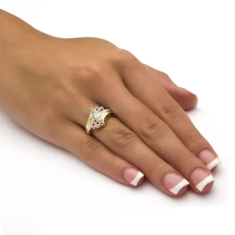 1.03 TCW Marquise-Cut Cubic Zirconia Ring Gold-Plated