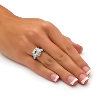 2.96 TCW Round Cubic Zirconia Ring 14k Yellow Gold-plated Sterling Silver