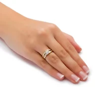 2 Piece 1.06 TCW Round Cubic Zirconia Bridal Ring Set 10k Gold