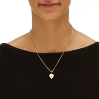 Simulated Birthstone Goldtone Locket with Chain